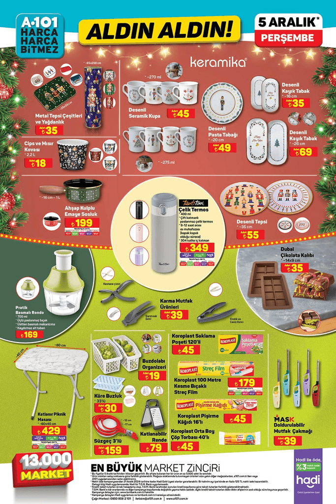 A101'de eviniz için 2025 yılbaşı öncesi özel indirim geliyor! A101 ev eşyaları indirimi...