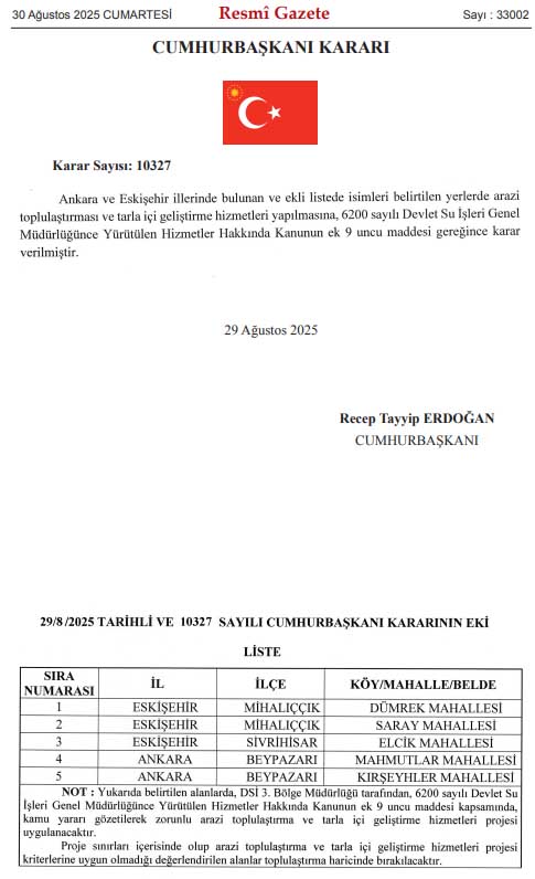 Ankara ve Eskişehir'de arazi toplulaştırılması başlatıldı