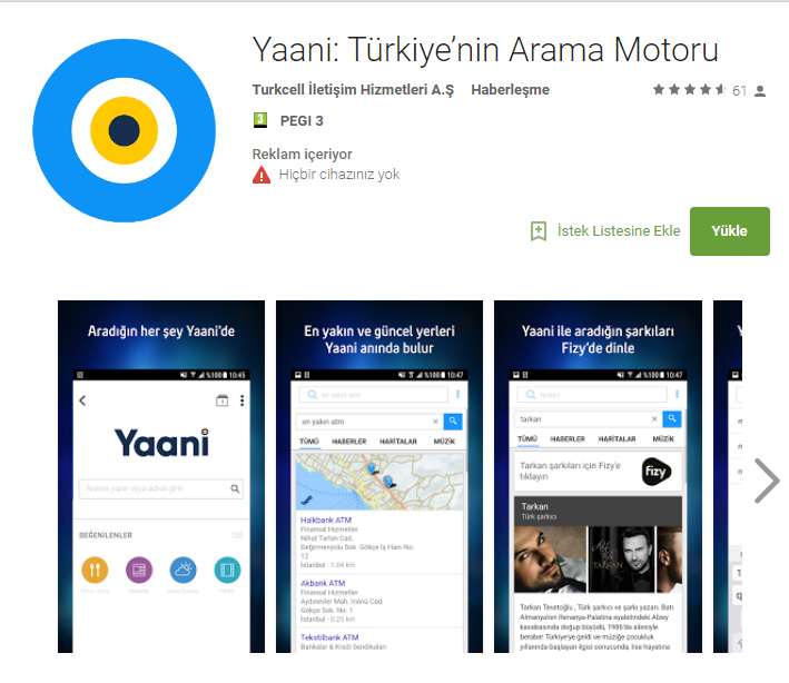 yaani arama motoru