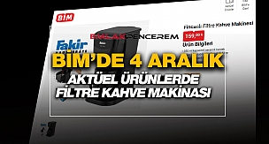 BİM'de 4 Aralık Aktüel Ürünler Kataloğu! 159 TL'ye Filtre Kahve Makinesi 