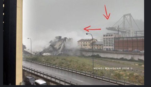 İtalya'da köprü faciası! Otoyol köprüsü böyle çöktü...