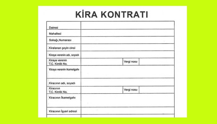 2015 Kira kontratı indir