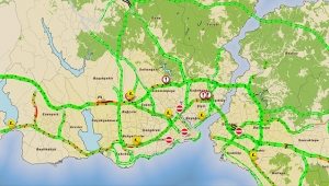 İstanbul trafiği Yavuz Sultan Selim köprüsü açılışı sonrası yoğunluk haritası