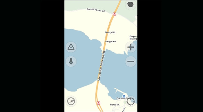 Yavuz Sultan Selim Köprüsü Yandex Navigasyonu'nda