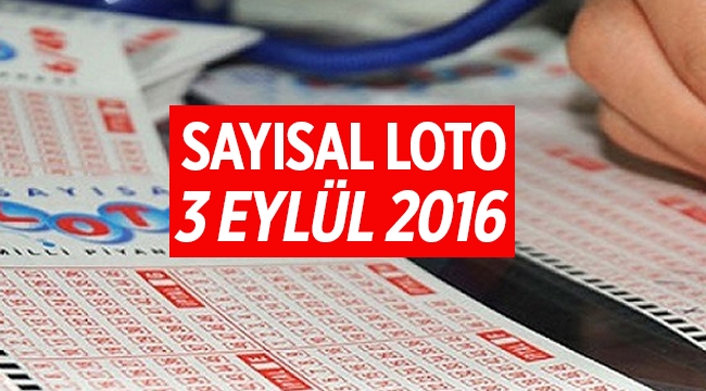 Sayısal Loto 3 Eylül çekilişi yapıldı, sonuçları açıklandı