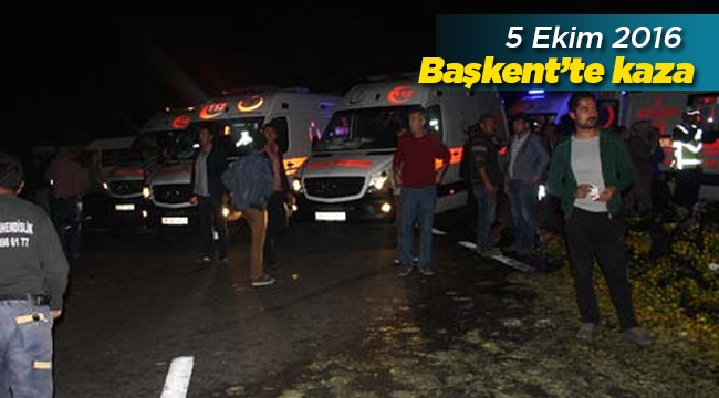 Ankara Gölbaşı'nda feci trafik kazası! Kamyon ile otobüs çarpıştı: 24 yaralı