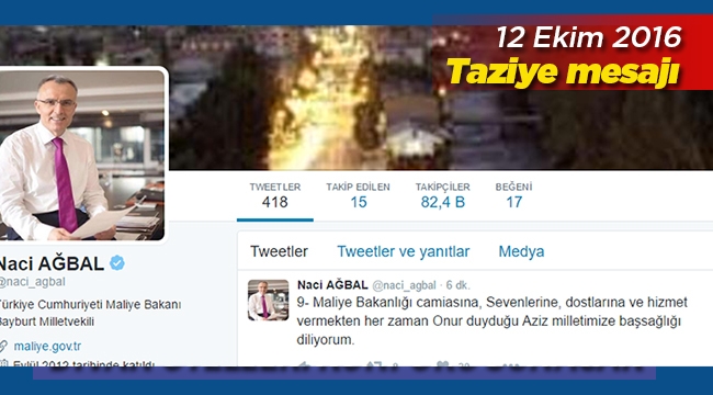 Bakan Ağbal'dan Eski Maliye Bakanı Kemal Unakıtan için taziye mesajı