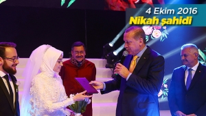 Cumhurbaşkanı ve Başbakan nikah şahidi oldu