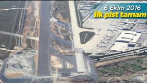 İşte yapımı tamamlanan Üçüncü havalimanın ilk pisti