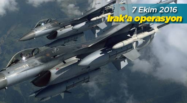 TSK'dan Irak'ın kuzeyine hava harekatı