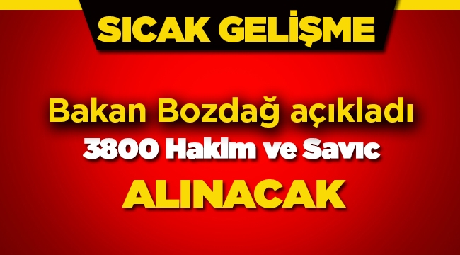 Adalet Bakanlığı 3800 yeni Hakim ve Savcı alacak (Personel alımı)