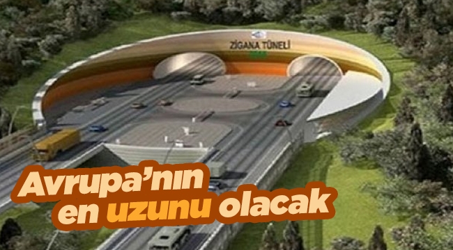 Avrupa'nın en uzunu olacak "Yeni Zigana Tüneli" başlıyr