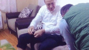 Cumhurbaşkanı Erdoğan'ın şehit evindeki abdest alma fotoğrafı paylaşım rekoru kırdı