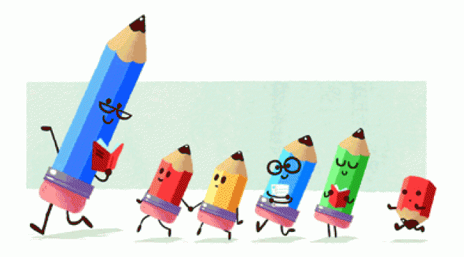 Google 24 Kasım'da hazırladığı Doodle ile Öğretmenleri unutmadı