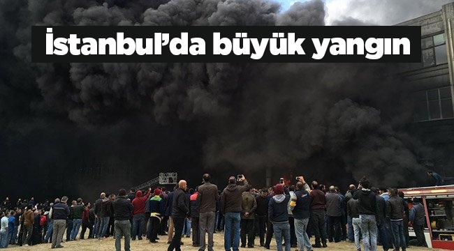 İstanbul Bayrampaşa'da plastik fabrikasında korkutan yangın haberi