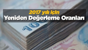 Maliye açıkladı: vergi, harç ve cezalar yüzde 3.83 olan yeniden değerleme oranı (2017)