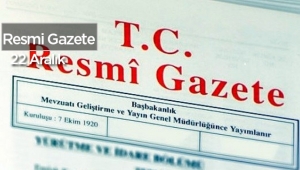 22 Aralık Resmi Gazete