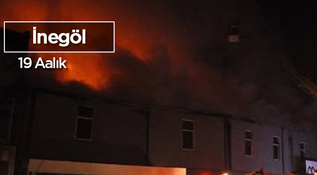 Bursa'da İnegöl mobilyacılar sitesinde büyük yangın için tüm itfaiye seferber oldu