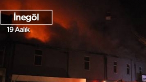 Bursa'da İnegöl mobilyacılar sitesinde büyük yangın için tüm itfaiye seferber oldu