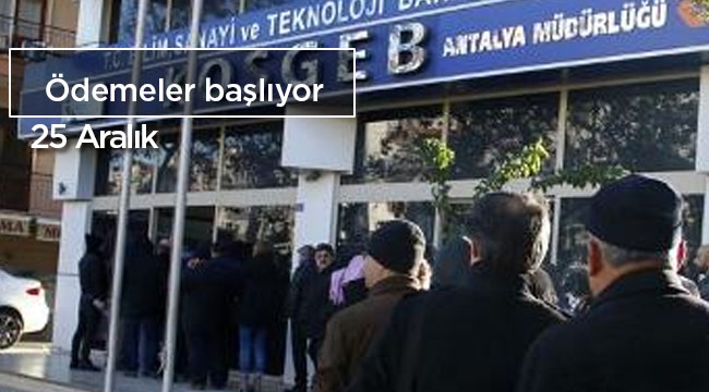 KOSGEB faizsiz kredi ödemeleri yarın başlıyor