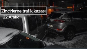 Kütahya'da feci trafik kazası: 10 araçlık zincirleme kazaya karıştı 4 yaralı