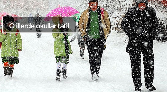 O illerde eğitime kar engeli! Okullar hangi illerde tatil?