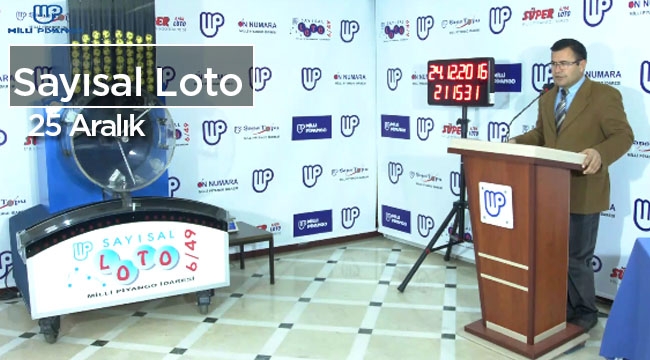 Sayısal Loto çekilişi (24 Aralık 2016 - 1050. hafta) sonuçları ve kazanan şanslı numaralar