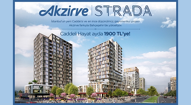Bahçeşehir'de 1.900 TL taksitle STRADA’dan ev sahibi olma imkanı