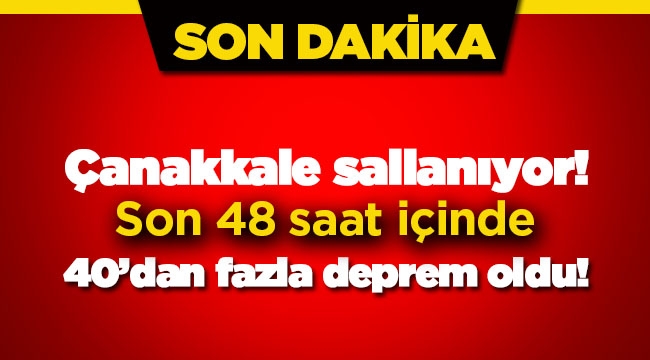 Çanakkale'de 2 günde 40'dan fazla art arda deprem! Ayvacık'ta 3.9 büyüklüğünde deprem (1)