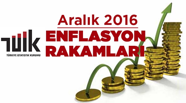 Enflasyon rakamları, TÜFE, ÜFE Oranları Aralık 2016