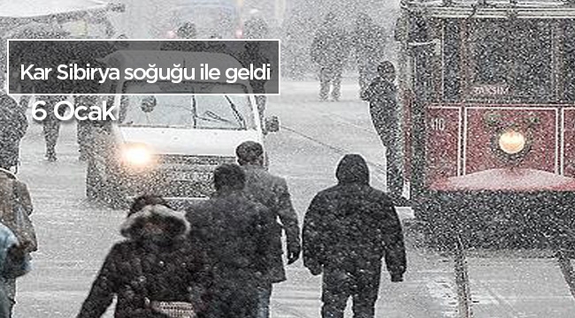 İstanbul’a Sibirya soğuklarıyla beraber kar geldi
