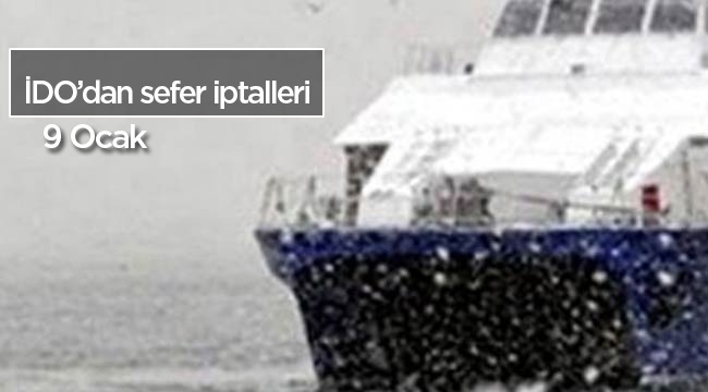 İstanbul'da son dakika İDO'dan sefer iptalleri açıklaması