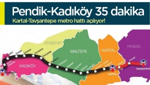 Kartal-Tavşantepe metro hattı ile Pendik-Kadıköy 35 dakika