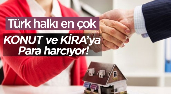 Parayı en çok kira ve konuta harcıyoruz