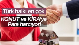 Parayı en çok kira ve konuta harcıyoruz