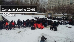 Son dakika: Ataköy'de 5. Kısım Camisinde cenaze namazı kılan cemaatin üzerine tente çöktü