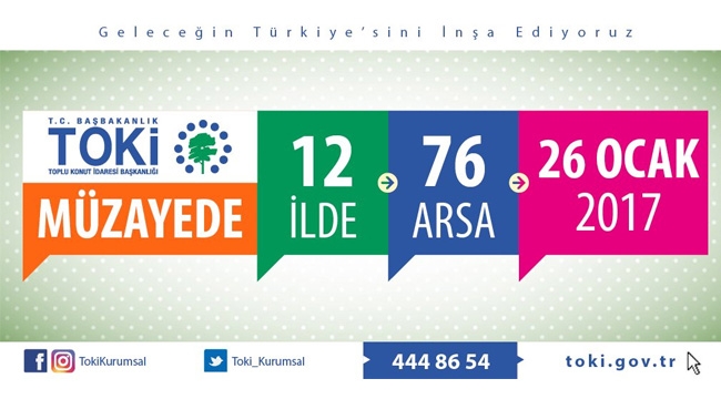 TOKİ’den 12 ilde toplam 76 arsa satışa çıkarıldı