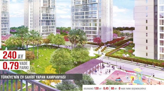 240 ay taksitle konut fırsatı "Bizimtepe Aydos" da