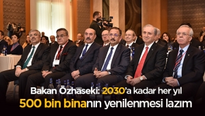 Bakan Özhaseki: 2030’a kadar her yıl 500 bin binanın yenilenmesi lazım