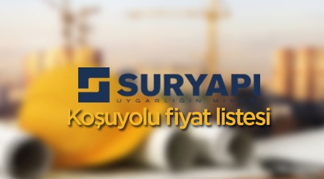 Sur Yapı Excellence Koşuyolu fiyat listesi
