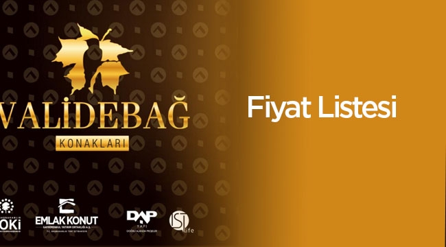 Validebağ Konakları fiyatları, güncellenen fiyat listesi