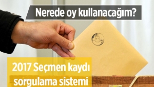 16 Nisan referandumda 'Nerede oy kullanacağım?' Tek tıkla öğren (2017 Seçmen kaydı sorgulama sistemi)