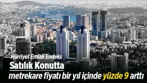 Hürriyet Emlak Endeks; satılık konutta metrekare fiyatı bir yıl içinde yüzde 9 arttı