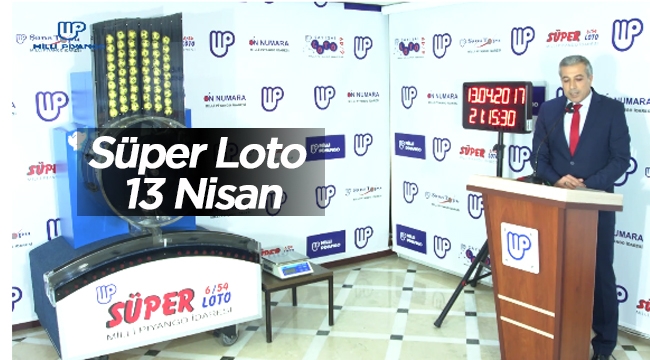 Süper Loto 13 Nisan 2017 çekilişinde 2 kişiye 13 Milyon TL