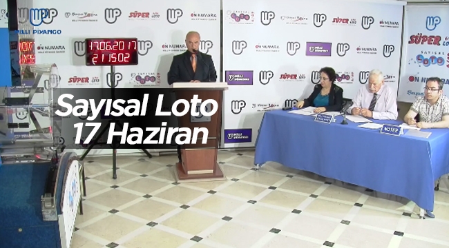 17 Haziran 2017 Sayısal Loto çekiliş sonuçları (Milli Piyango Sayısal Loto sorgulama)