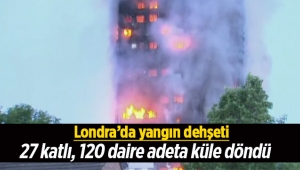 İngileter'de dehşet! Londra'da 27 katlı 120 daireli bina alev alev yanıyor