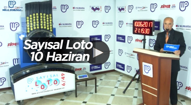 Sayısal Loto çekilişi 10 Haziran 2017 - 1074. hafta sonuçları - Milli Piyango Sayısal Loto