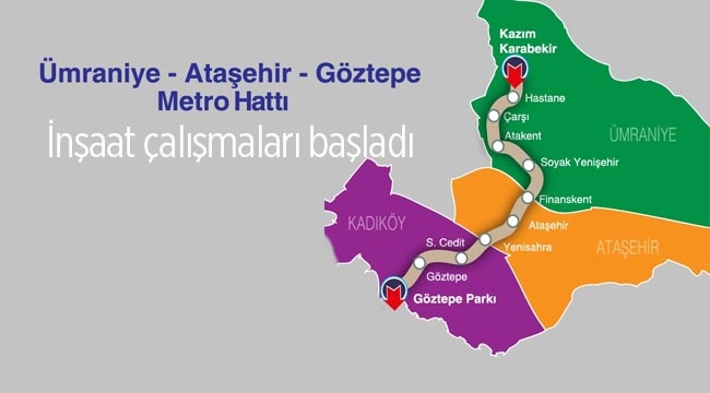 Ümraniye- Ataşehir- Göztepe Metrosu inşaatı başladı