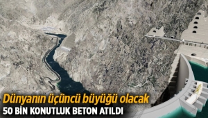 Yusufeli Barajı ve HES dünyanın en yüksek üçüncü barajı olarak yükseliyor