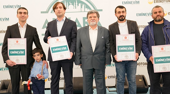 Ankara'da Eminevim Tapu Dağıtım töreni ile 100 aile evine kavuştu